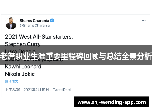 老詹职业生涯重要里程碑回顾与总结全景分析